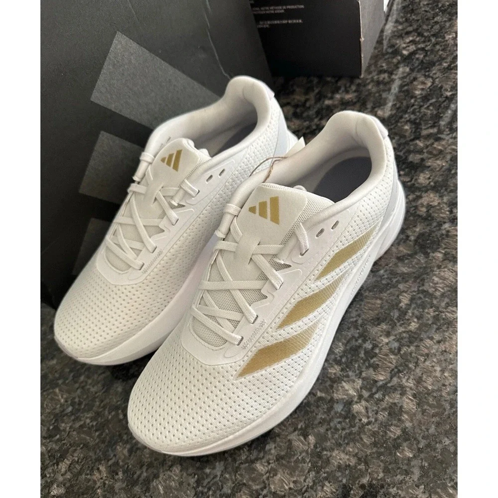 Adidas Duramo SL W Womens Running Shoes White Gold‎ IF7883 Size 10 NEW